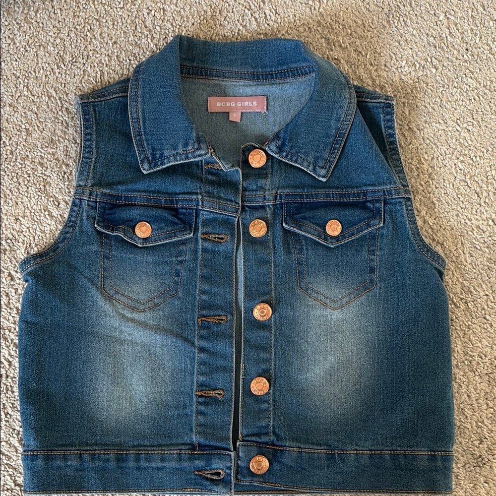 BCBG Girls Blue Denim Vest